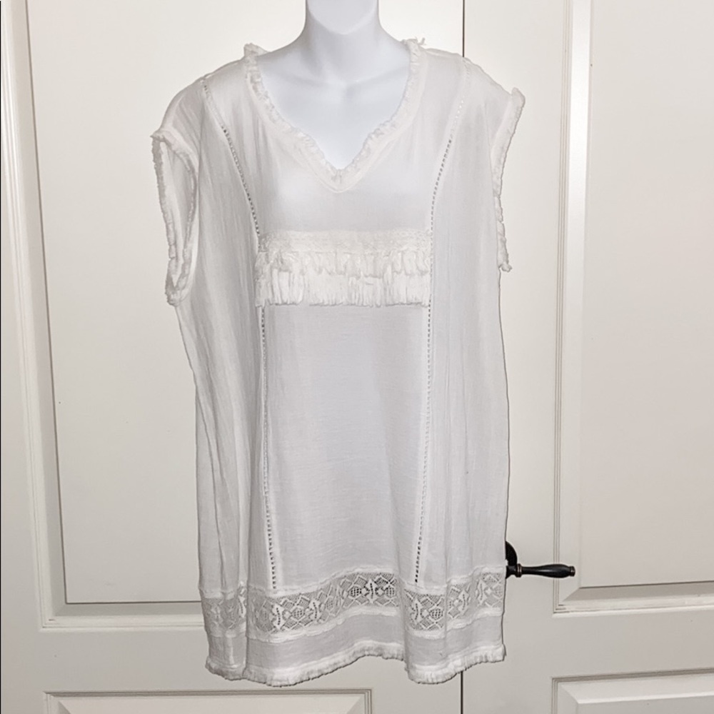 White Uncle Frank Sleeveless Top